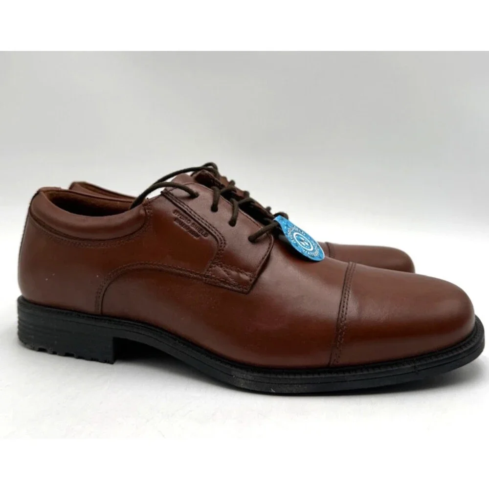 Rockport ESNTIAL DTL WP APRN Men's NEW Oxford Dress Shoe Brown US Size 8 M